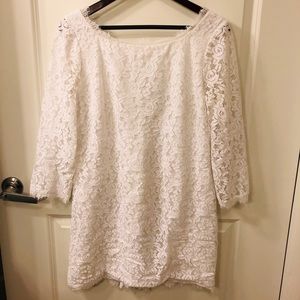 DVF Diane von Fürstenberg Zarita White Lace Dress